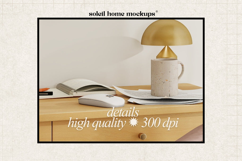 NEVA | Office frame mockup set - SoleilHomeMockups