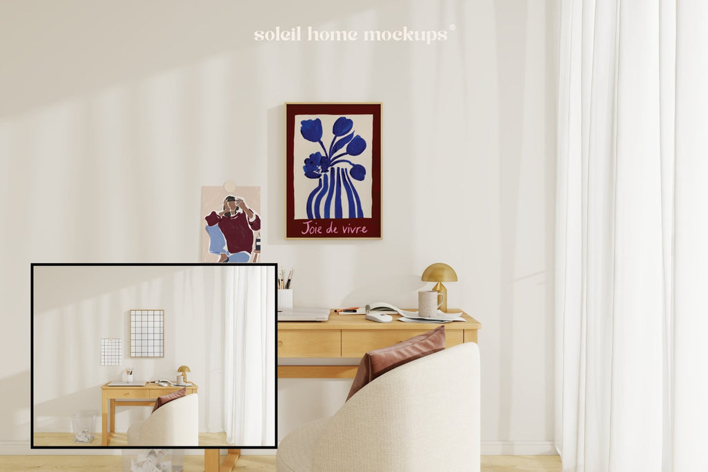 NEVA | Office frame mockup set - SoleilHomeMockups
