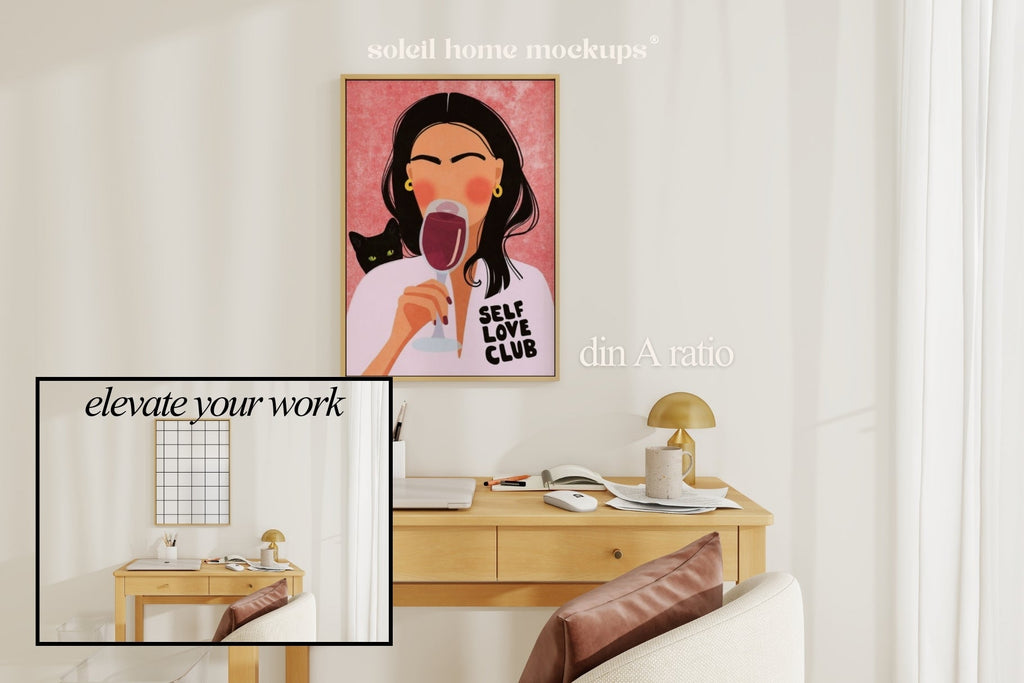 NEVA | Office frame mockup set - SoleilHomeMockups