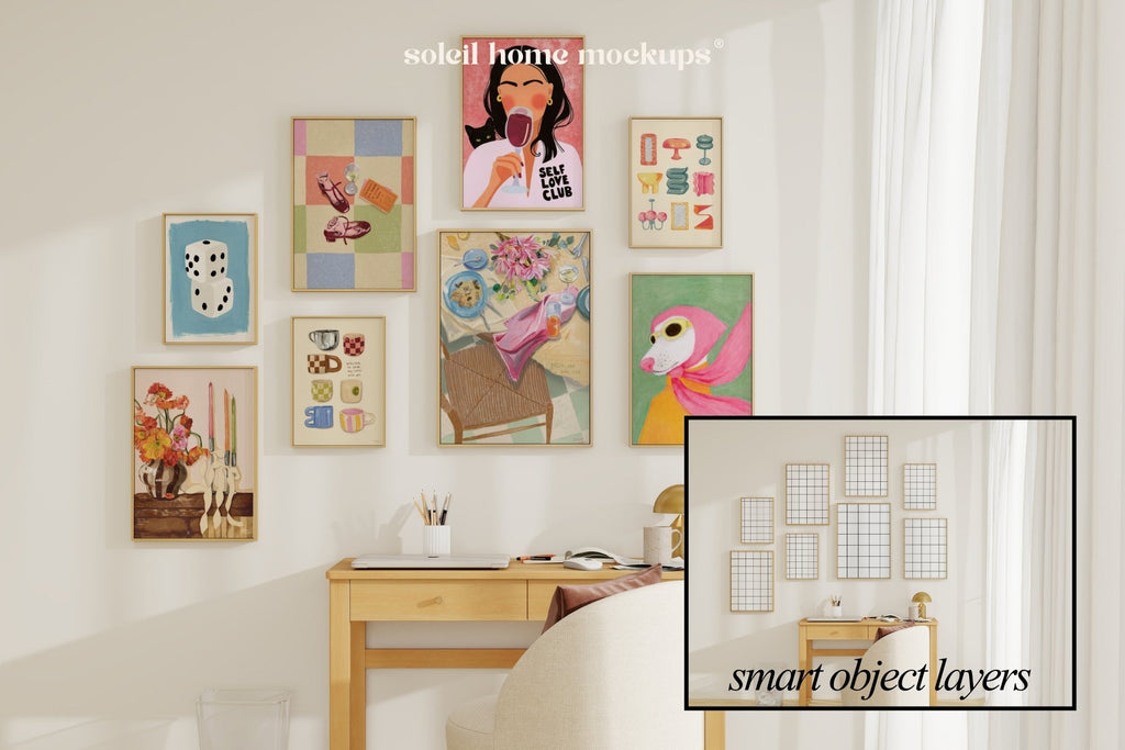 NEVA | Office frame mockup set - SoleilHomeMockups