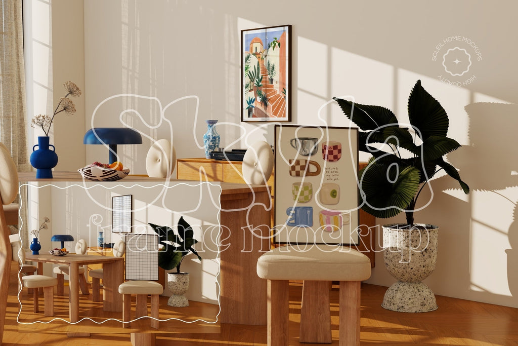 SKYLA | Colorful frame mockup SET - SoleilHomeMockups