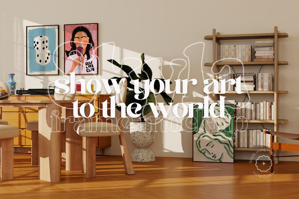 SKYLA | Colorful frame mockup SET - SoleilHomeMockups