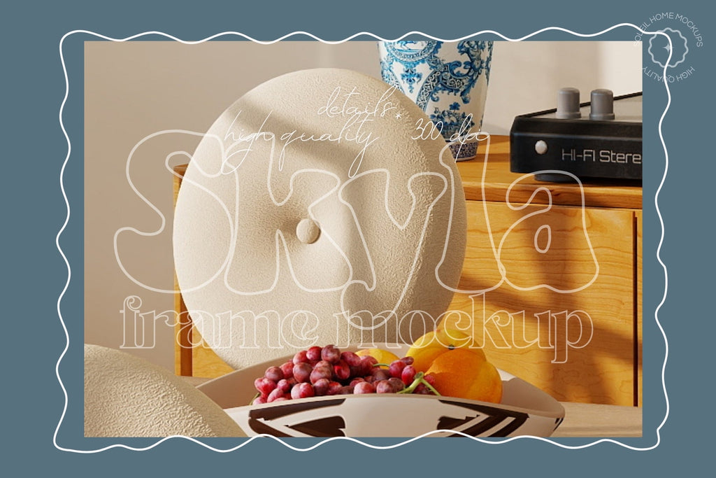 SKYLA | Colorful frame mockup SET - SoleilHomeMockups