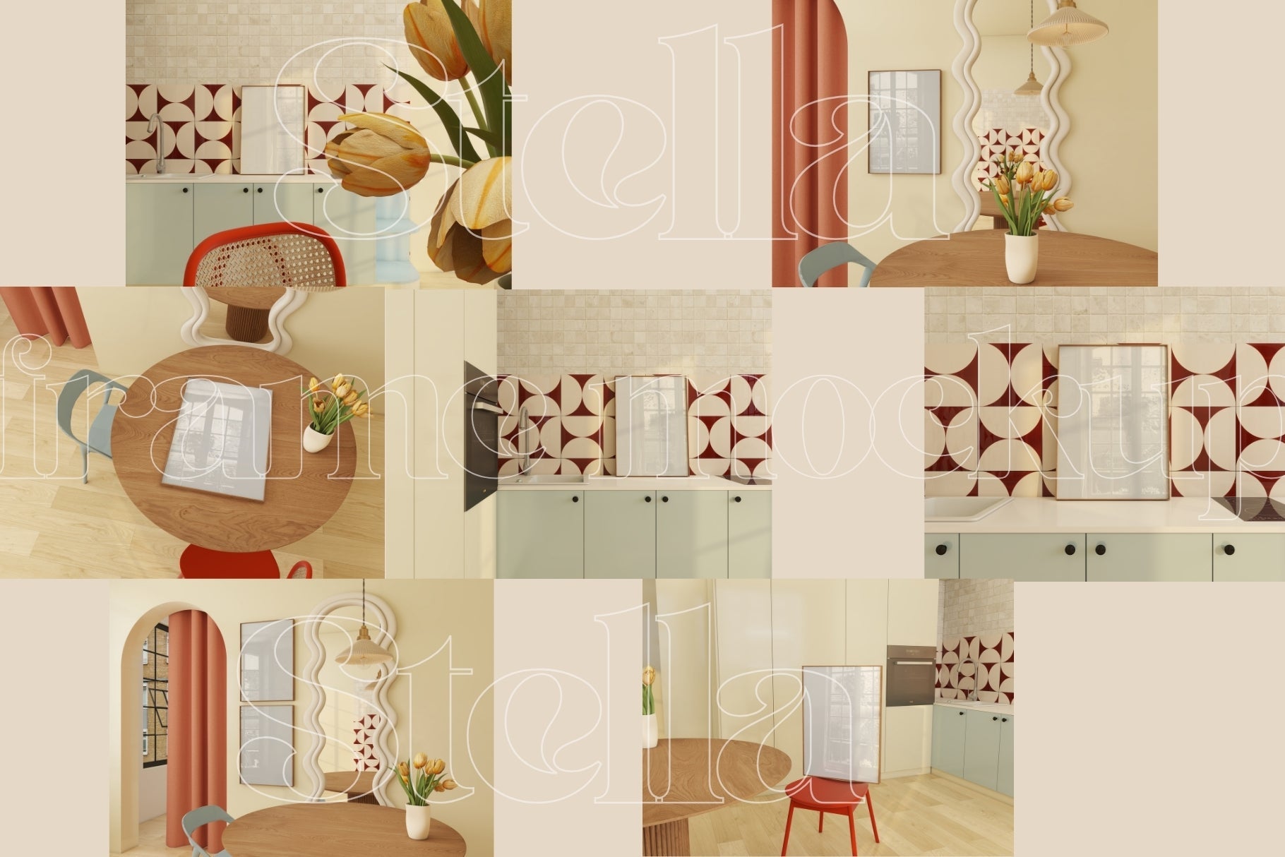 STELLA | Spring frame mockup SET - SoleilHomeMockups