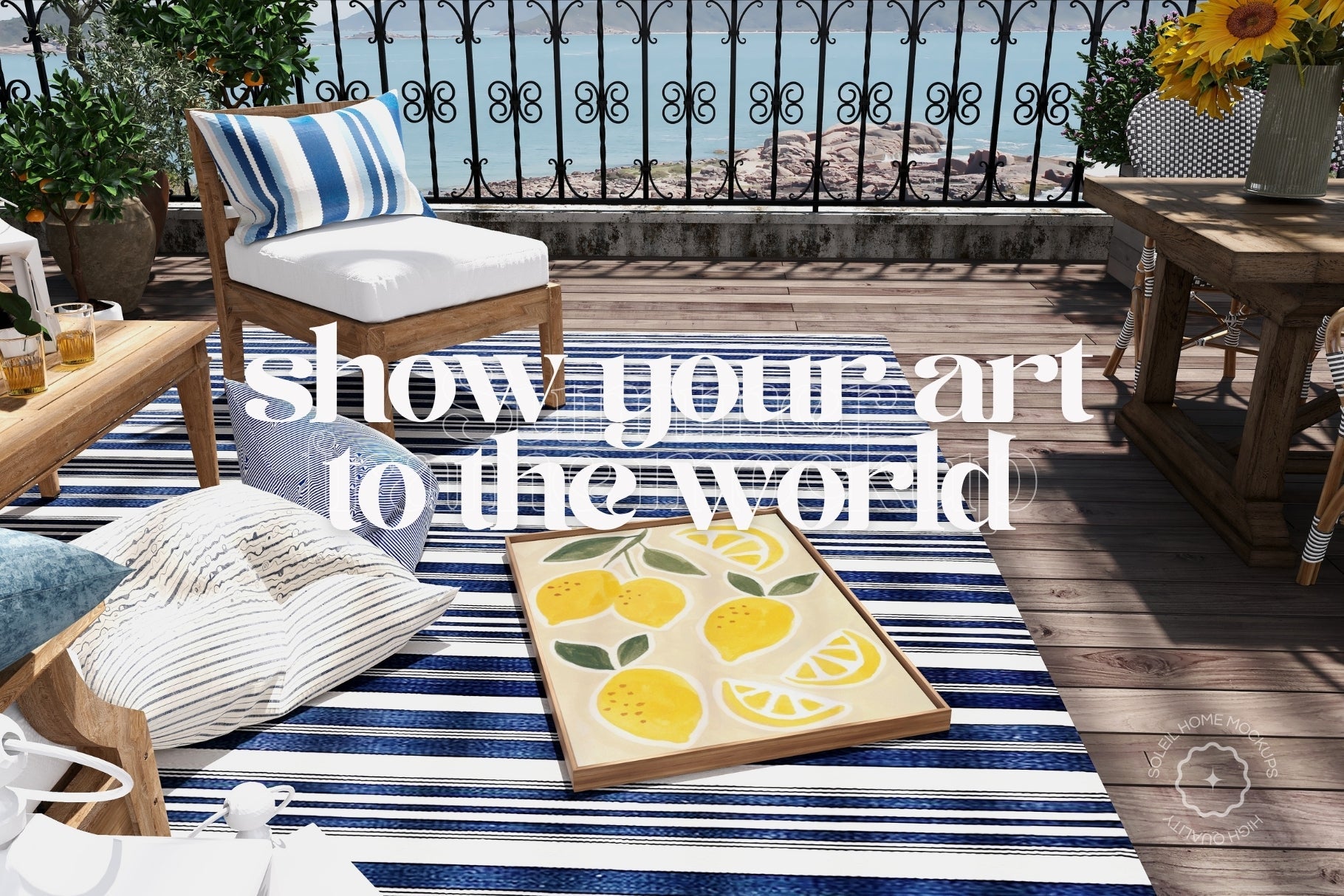 SUMMER | Outdoor frame mockup SET - SoleilHomeMockups