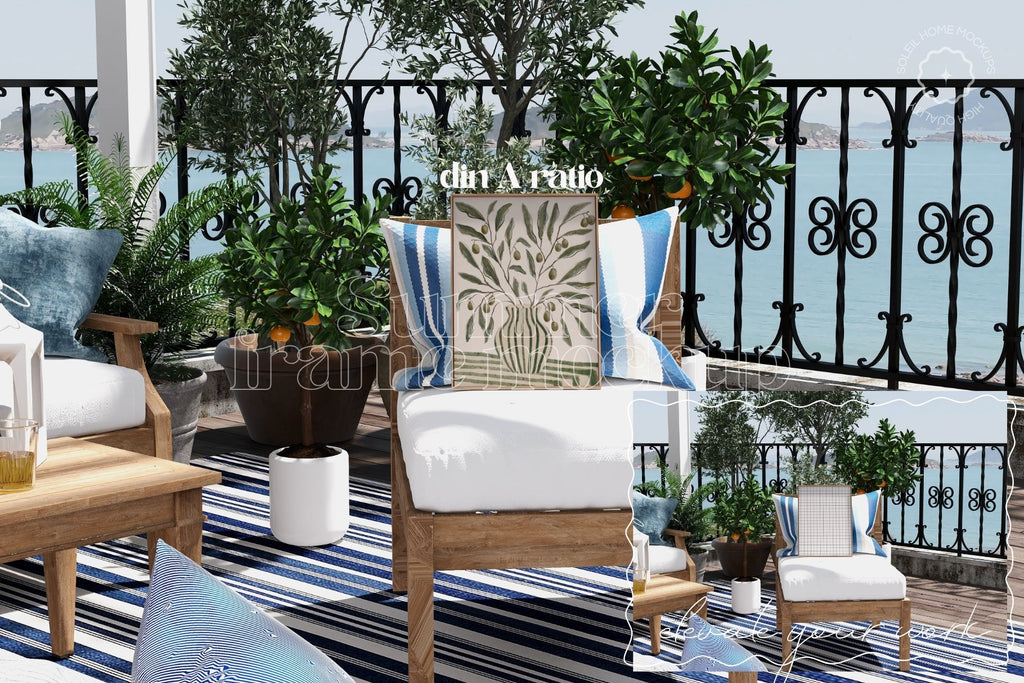 SUMMER | Outdoor frame mockup SET - SoleilHomeMockups
