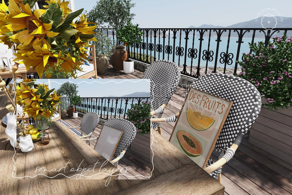 SUMMER | Outdoor frame mockup SET - SoleilHomeMockups