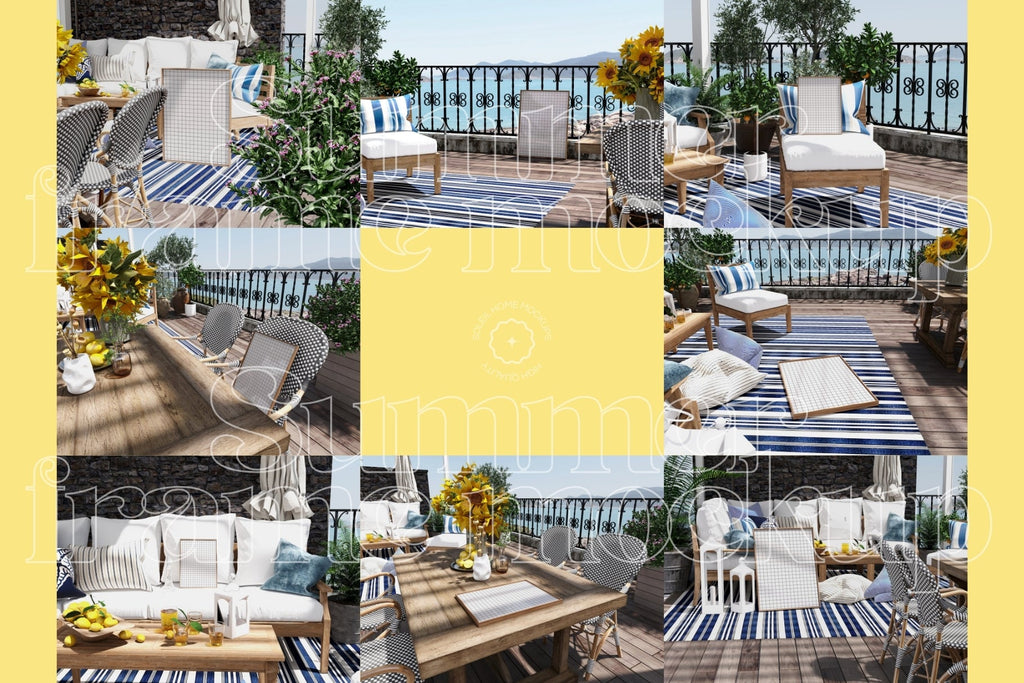 SUMMER | Outdoor frame mockup SET - SoleilHomeMockups