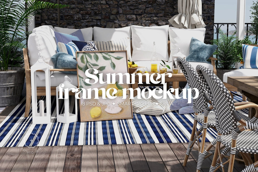 SUMMER | Outdoor frame mockup SET - SoleilHomeMockups