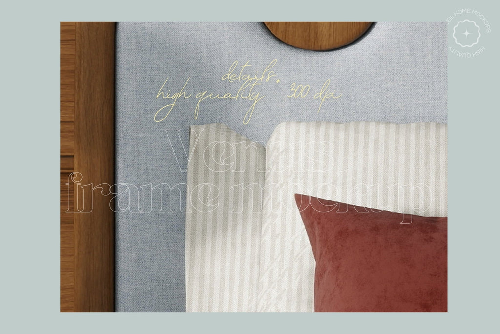 VENUS | Bedroom frame mockup SET - SoleilHomeMockups